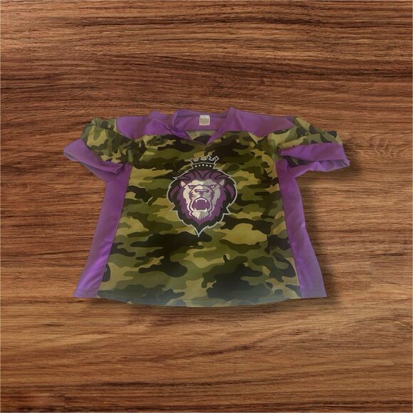 Reading Royals Mens Size 2xl Purple Camo Hockey Jersey ECHL SGA V&M Towing